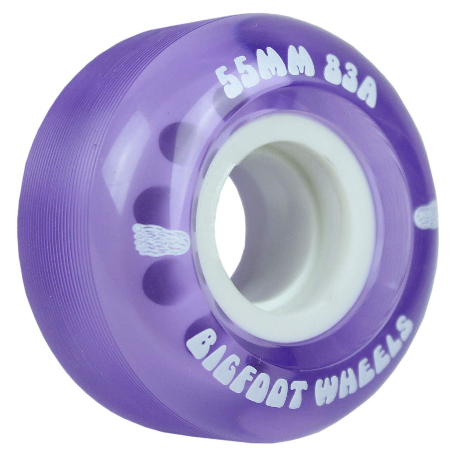 Premium Skateboard Trucks Kit - Bigfoot 55mm 83A Soft Wheels, Bones Reds Bearings, 1