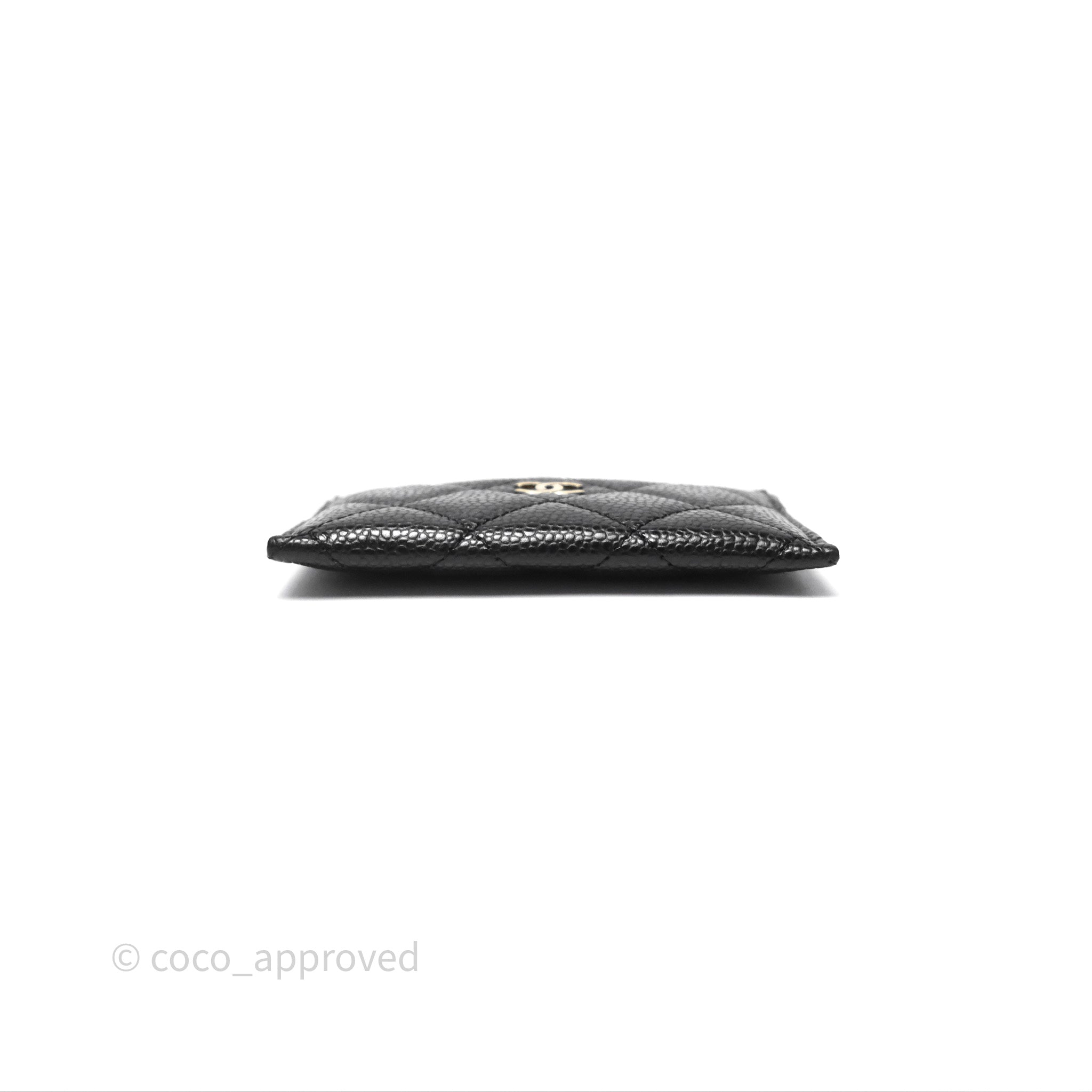 Chanel Classic Flat Card Holder in Black Caviar Leather with Gold Hardware - Perfect for Everyday Use & Luxury Gift Giving