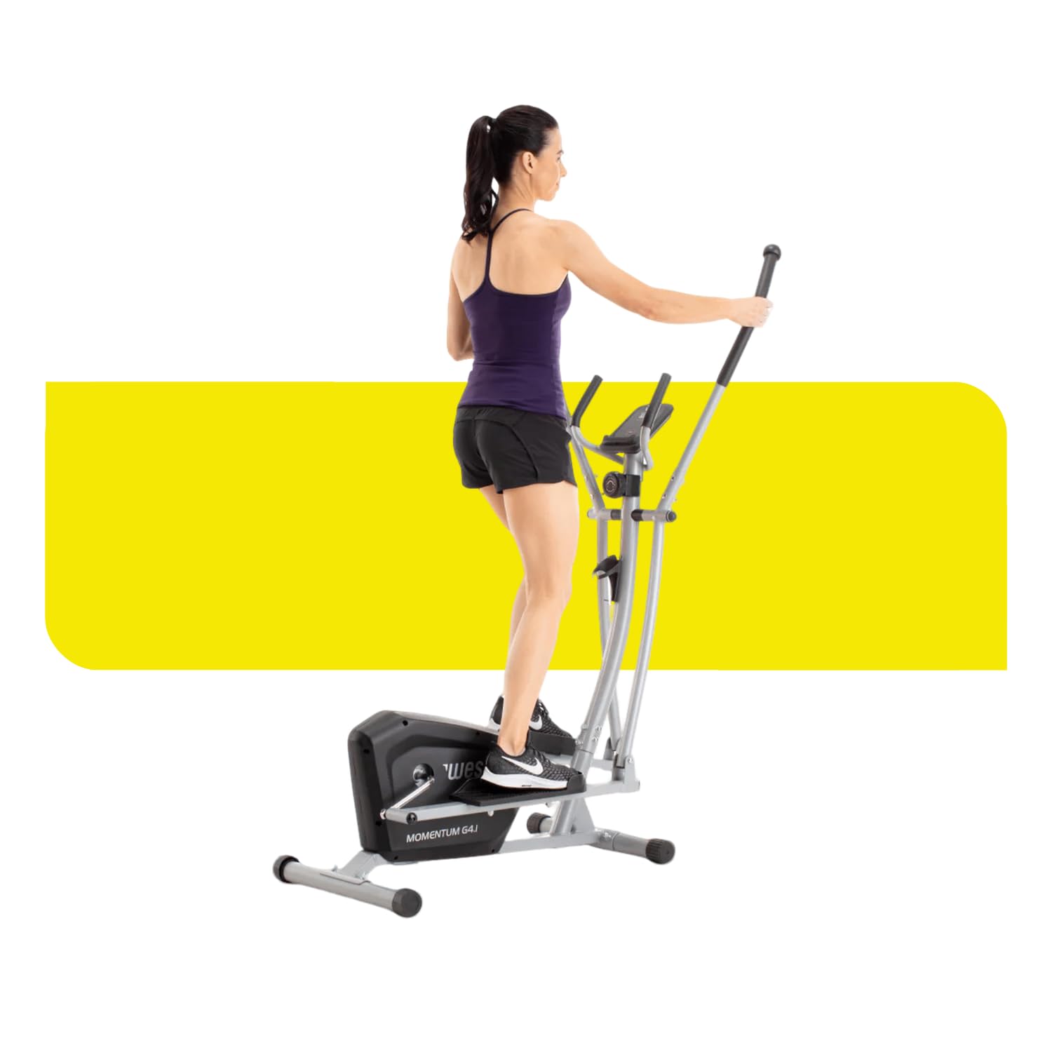 Weslo Momentum G 4.1 Rear-Drive Elliptical Trainer - Inertia-Enhanced Flywheel, Low-Impact Cardio Machine for Home Gym - Black | Perfect for Small Spaces & Full-Body Workouts