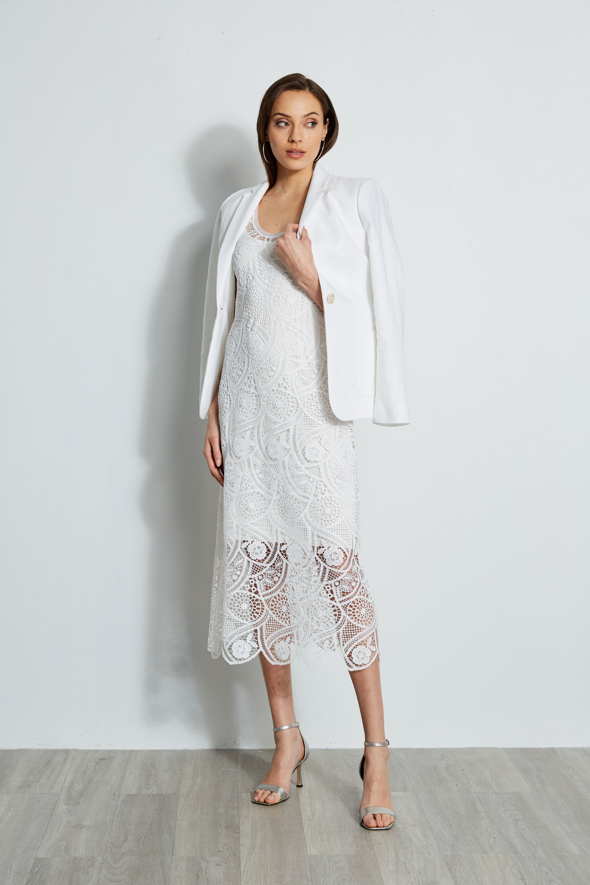 Elegant Lace Maxi Dress E401J603 with Pearl Embellishments - Perfect for Weddings, Parties & Special Occasions
