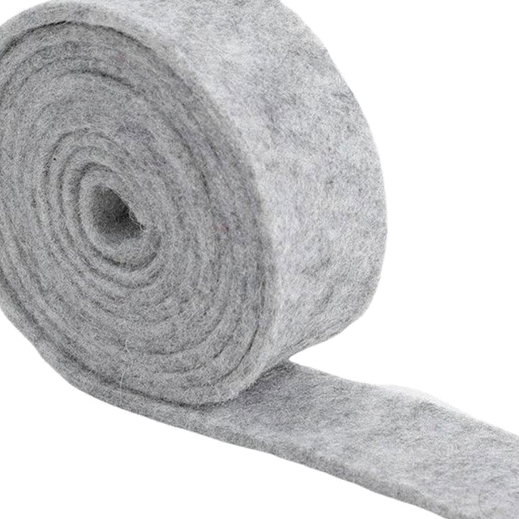 1 Roll Wool Felt Ribbon Belt - DIY Craft Felt Tape for Christmas Decorations, Wedding Bands, Home Sewing Projects & Patchwork - Gray Felt Strips for Costume Making, Gift Wrapping & Scrapbooking