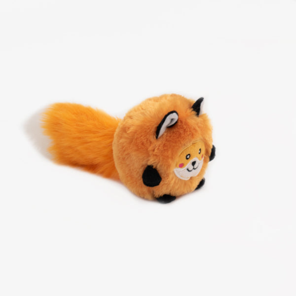 Fluffy Fox Plush Toy for Throwing - Soft & Bushy Stuffed Animal by Zippy Paws - Perfect for Fetch Games, Dog Training & Cuddling Playtime