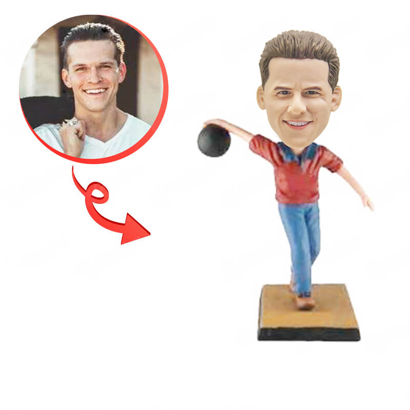 Custom Bowler Bobblehead - Personalized Sports Gift for Bowlers & Fans - Perfect for Birthdays, Office Decor & Sports Memorabilia Collections