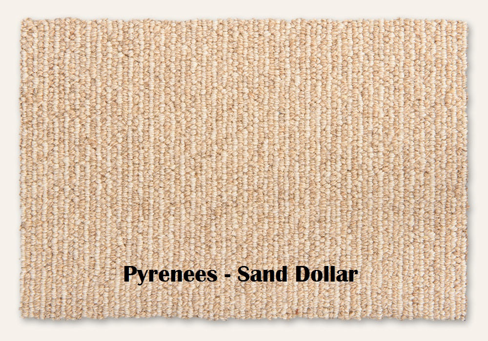 EarthWeave Bio Floor Natural Wool Carpet - Eco-Friendly Pyrenees Wool Rug - 12ft Wide Area Rug for Living Room, Bedroom & Nursery - Soft & Sustainable Floor Covering