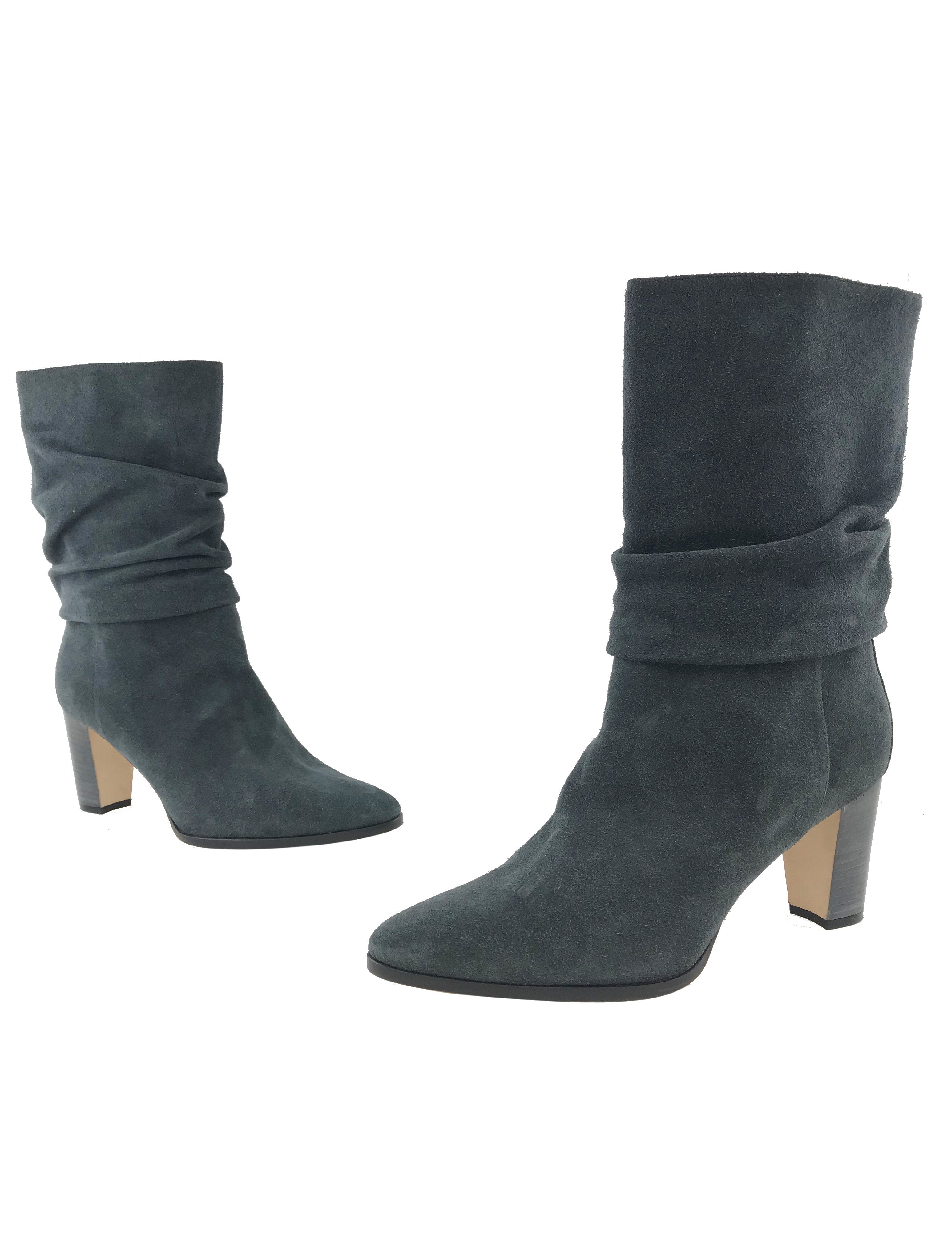 Manolo Blahnik Knight Ruched Suede Boots Women Size 9.5 - Luxury Ankle Boots for Fall Winter Fashion, Perfect for Office, Party & Night Out