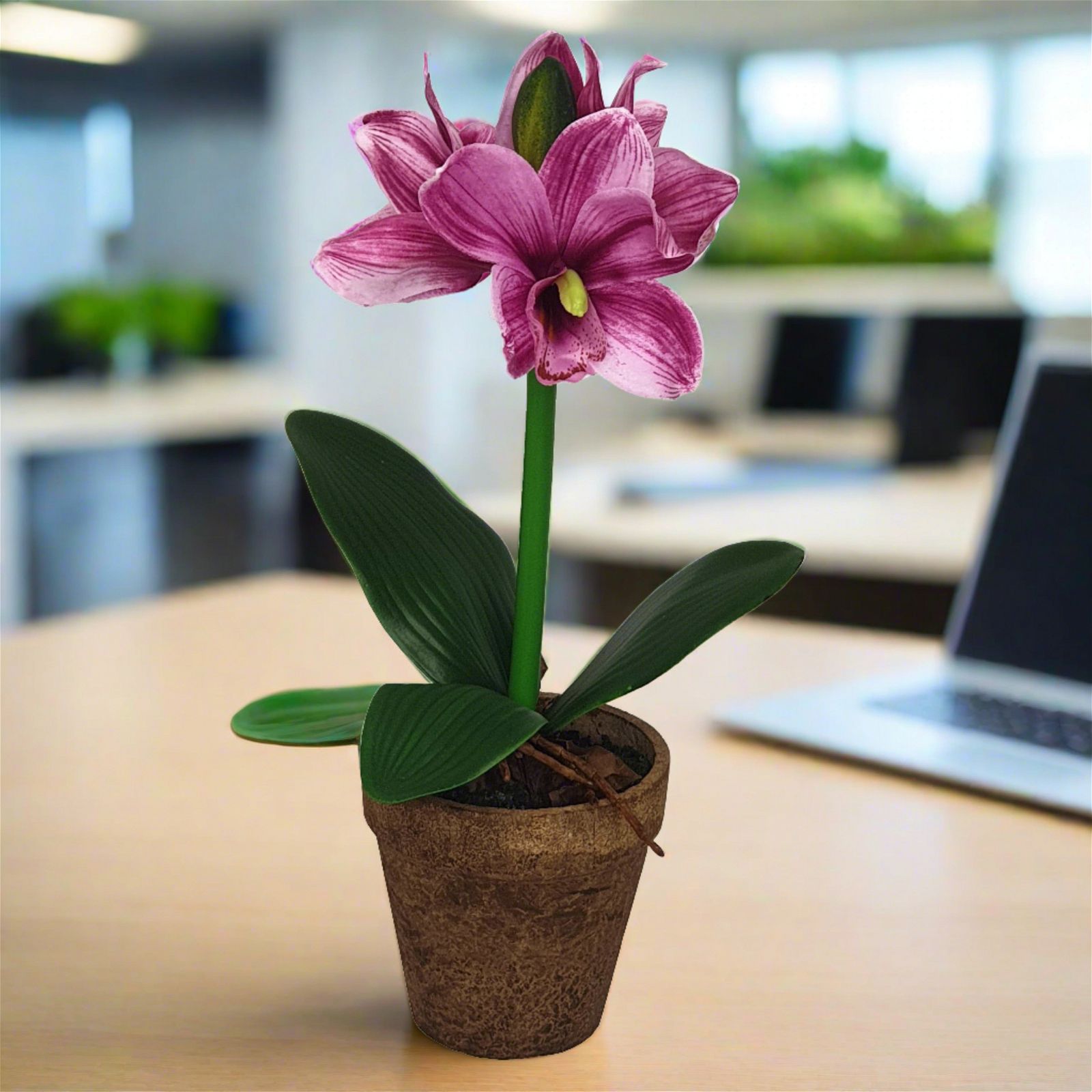 40cm Pink Flower Artificial Plant - Realistic Home Decor for Living Room, Bedroom & Office - Criterion Brand