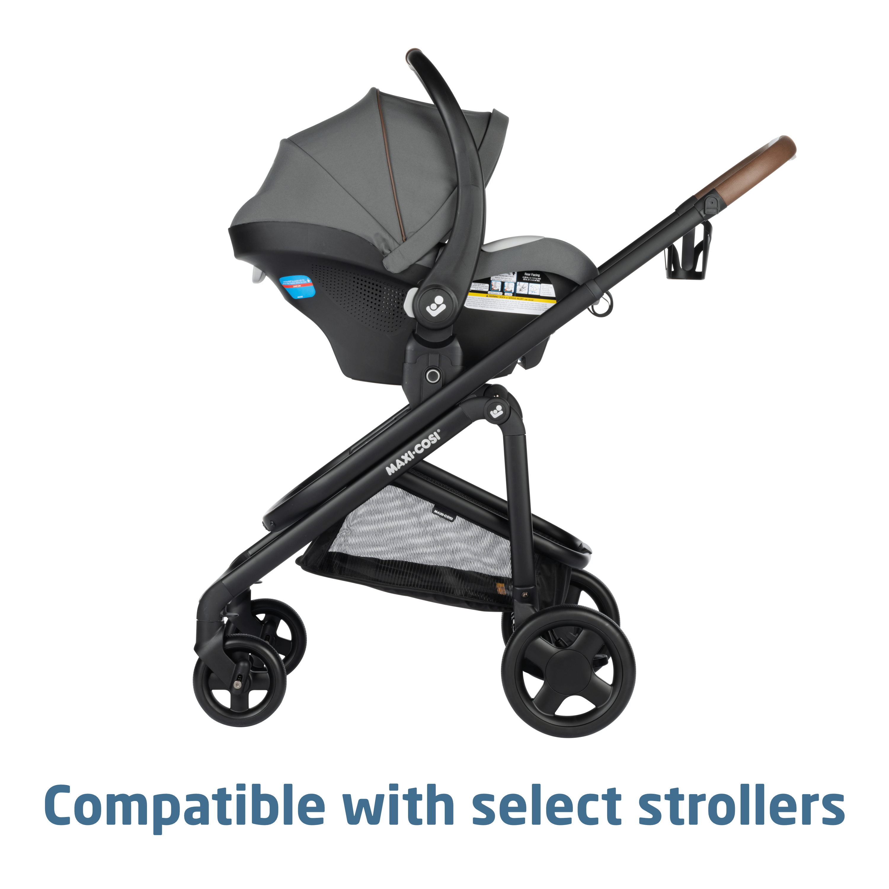 Maxi Cosi Mico Luxe Infant Car Seat with Vegan Leather Grip - Premium Baby Safety Car Seat for Newborns - Perfect for Travel, Shopping & Family Outings