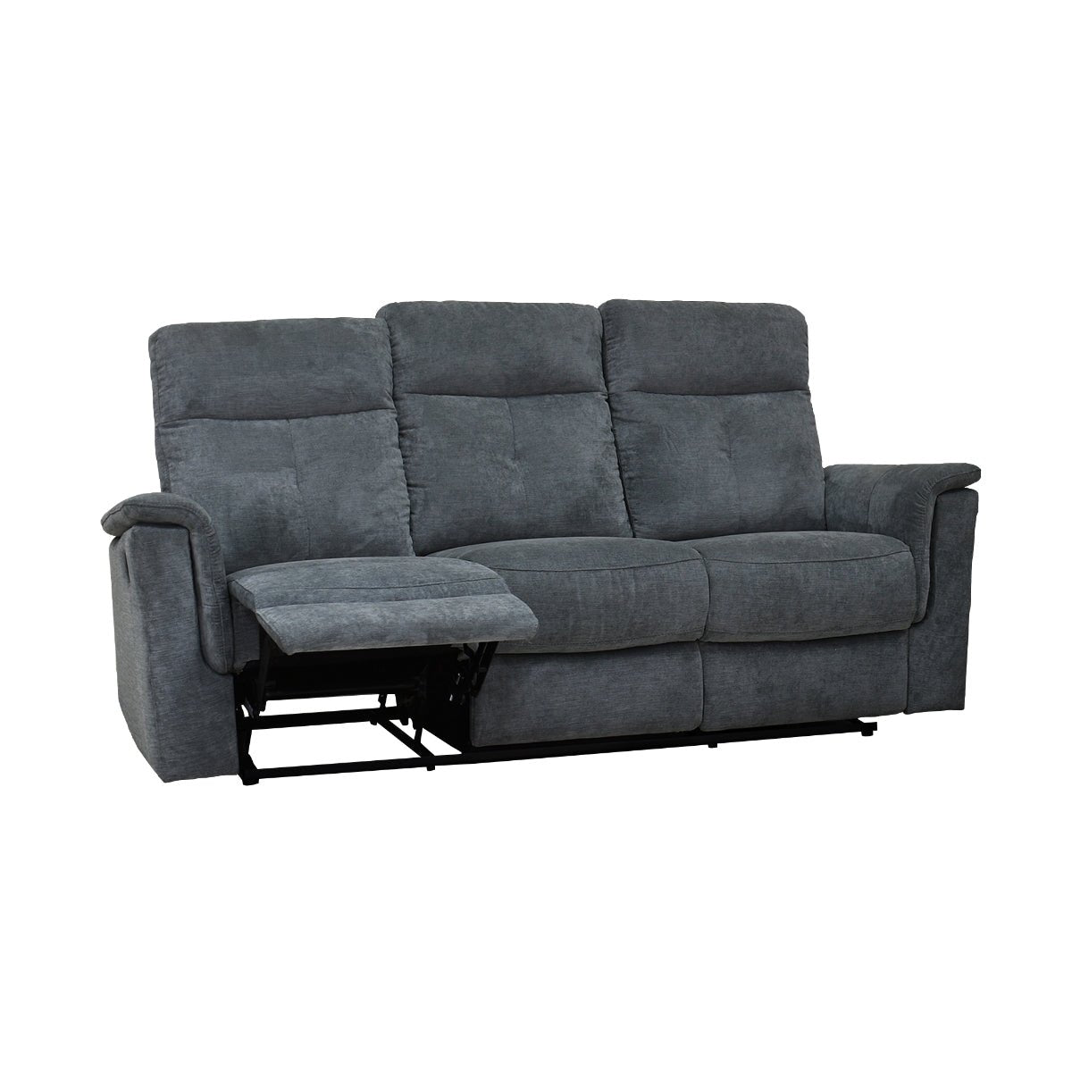 Ellesmere Reclining Sofa - 3-Seater Leather Recliner Couch with Cup Holders and USB Ports | Perfect for Living Room, Home Theater & Family Relaxation