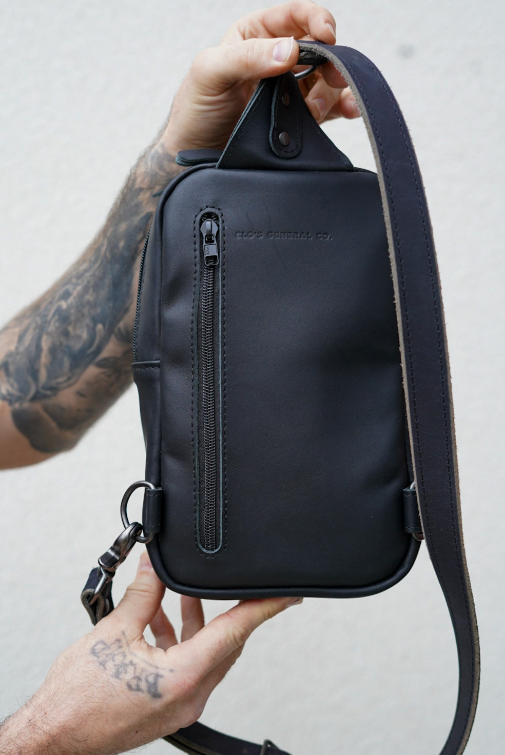 Lightweight Sling Bag for Men & Women - Flat Black Crossbody Shoulder Bag - Perfect for Travel, Hiking, Gym & Everyday Use