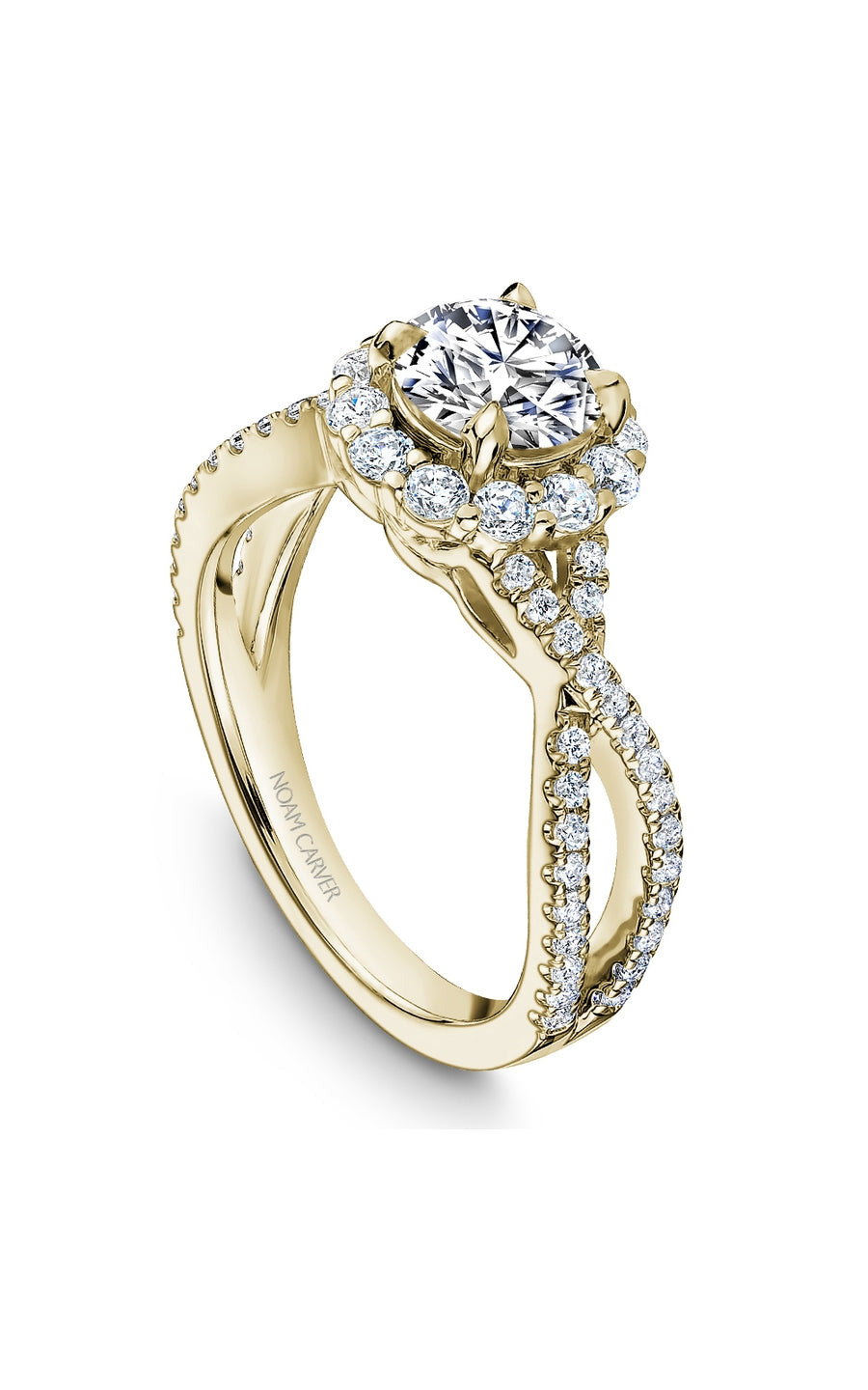 Noam Carver Bridal Engagement Ring R055 01YA - Elegant Solitaire Diamond Ring for Women, 14K White Gold Wedding Band, Perfect for Proposals, Anniversaries & Romantic Occasions