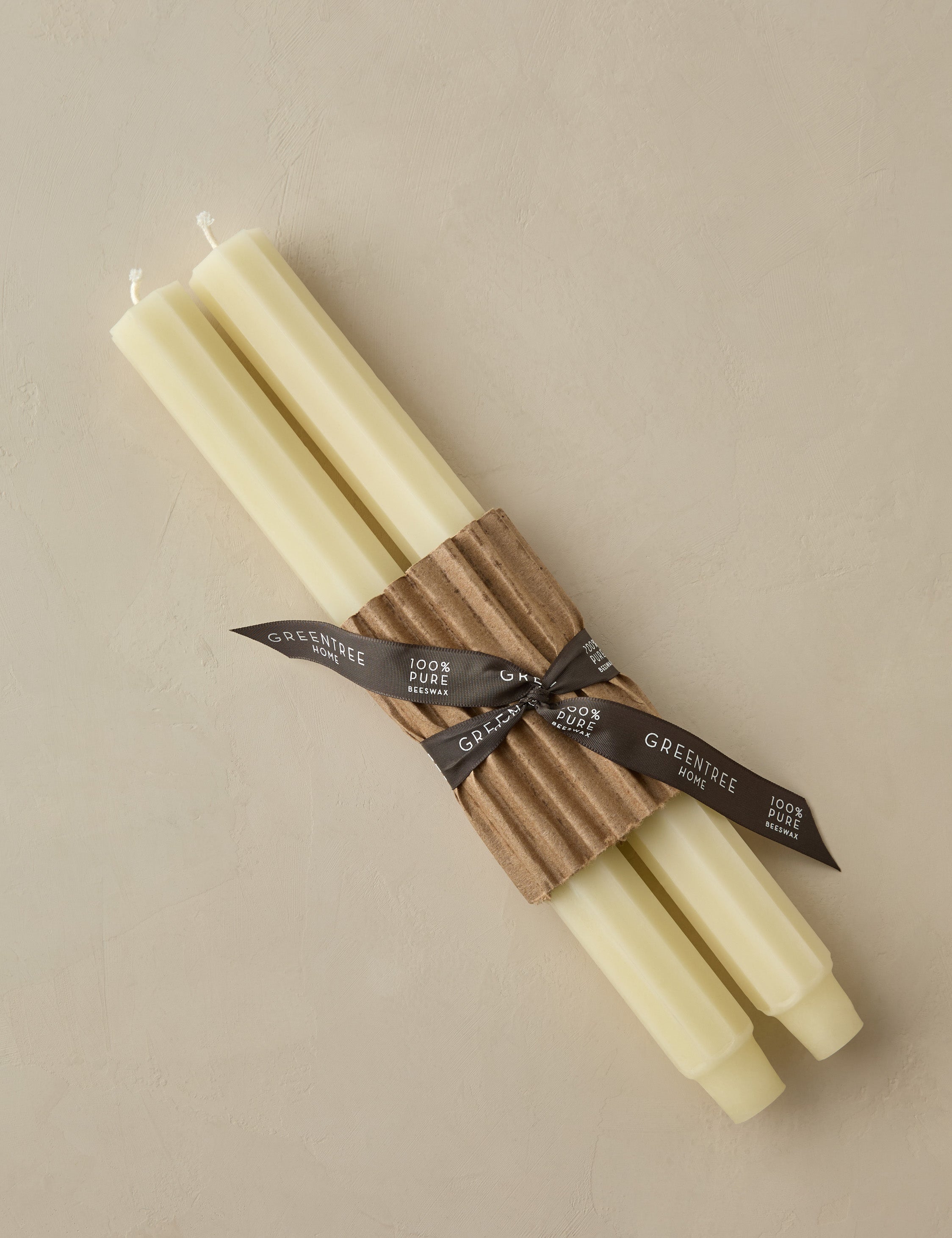 Greentree Home Fluted Church Taper Candles - Set of 2 Elegant Religious Tapers for Church Altars, Home Worship & Spiritual Decor