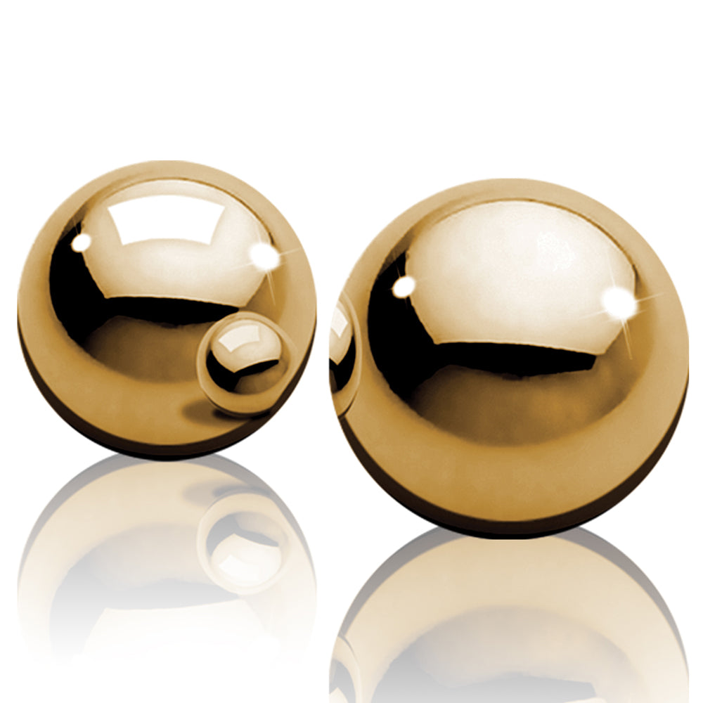 Premium Gold Ben Wa Balls for Women - Kegel Exercise Weights for Pelvic Floor Strength & Intimate Fitness - Perfect for Home Workouts & Sensual Wellness