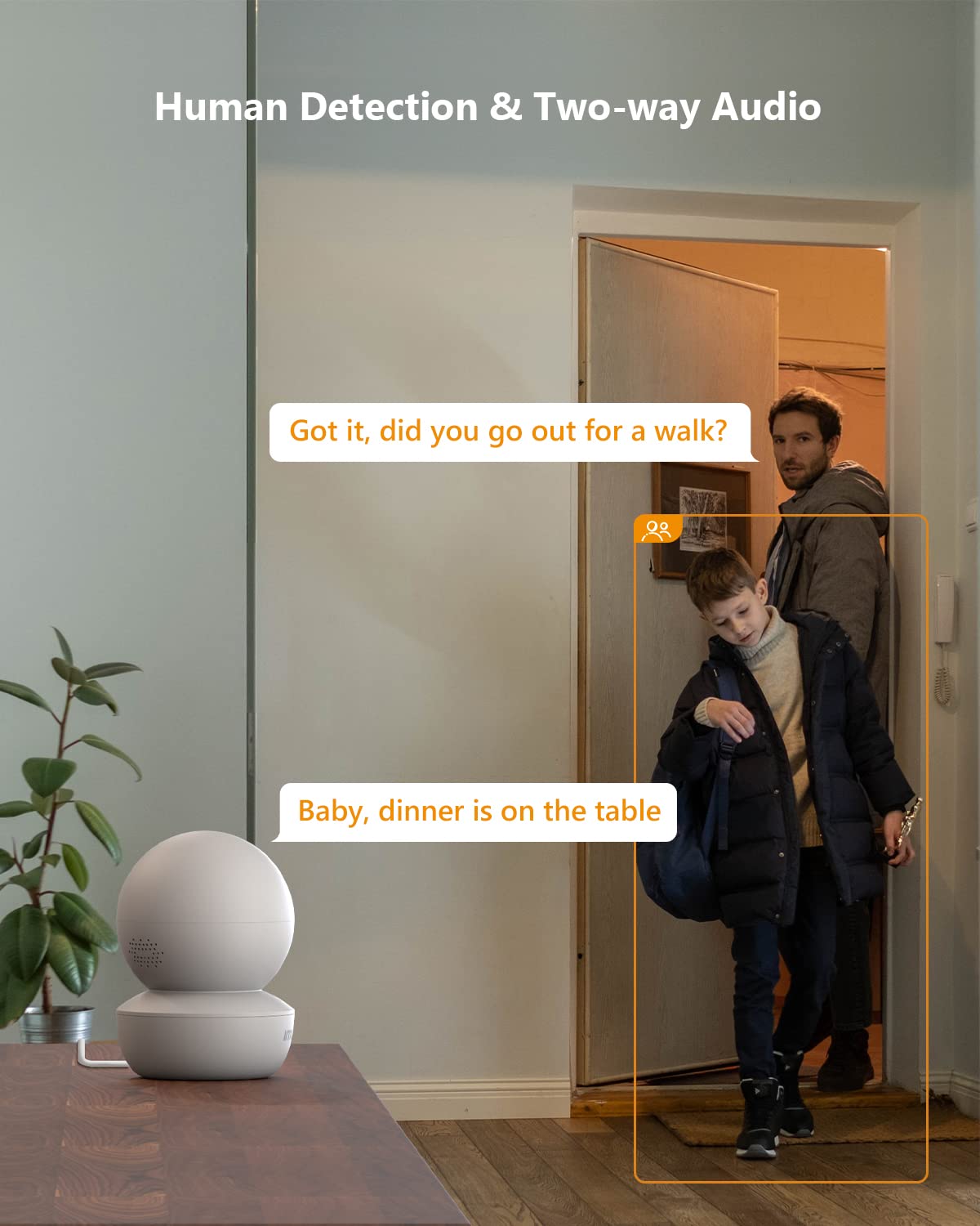 Imou Wireless Indoor Security Camera with Pan/Tilt - 1080p HD WiFi Baby Monitor, Night Vision, 2-Way Audio, Human/Sound Detection & Motion Tracking (2.4G Only) - Ideal for Home Security, Pet Monitoring & Child Care