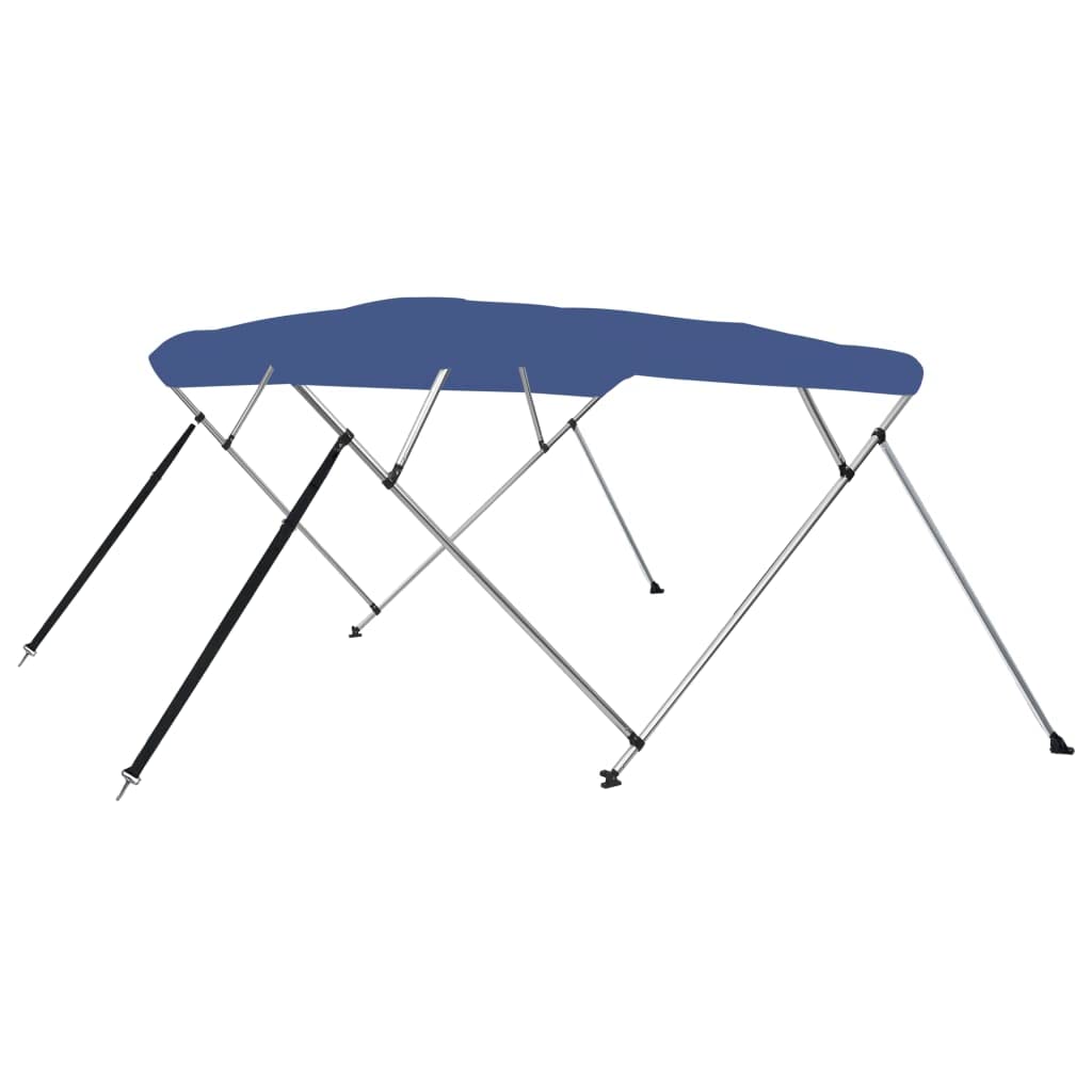 4 Bow Bimini Top Canvas Sun Shade Boat Canopy - Blue 95.7