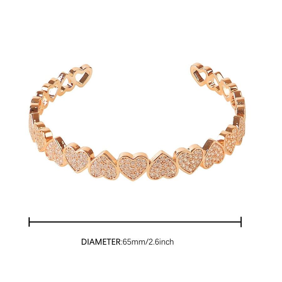 Real Gold Plated Hip Hop Love Bracelet for Men & Women - Perfect for Gifts, Parties & Streetwear Fashion
