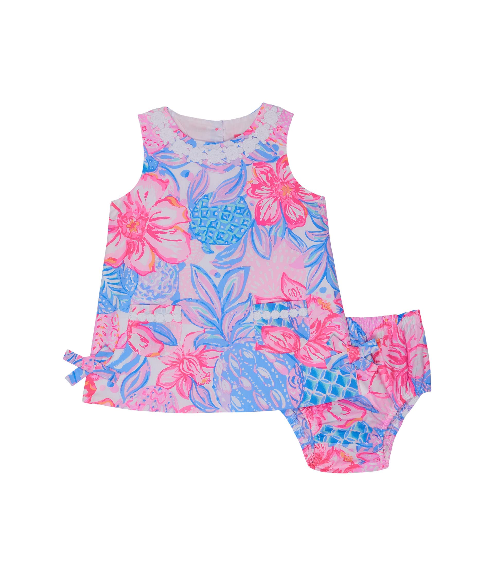 Lilly Pulitzer Baby Girl's Baby Lilly Shift Dress - Pink Isle Floral Print - 3-6 Months Infant Dress for Special Occasions, Photoshoots & Family Gatherings