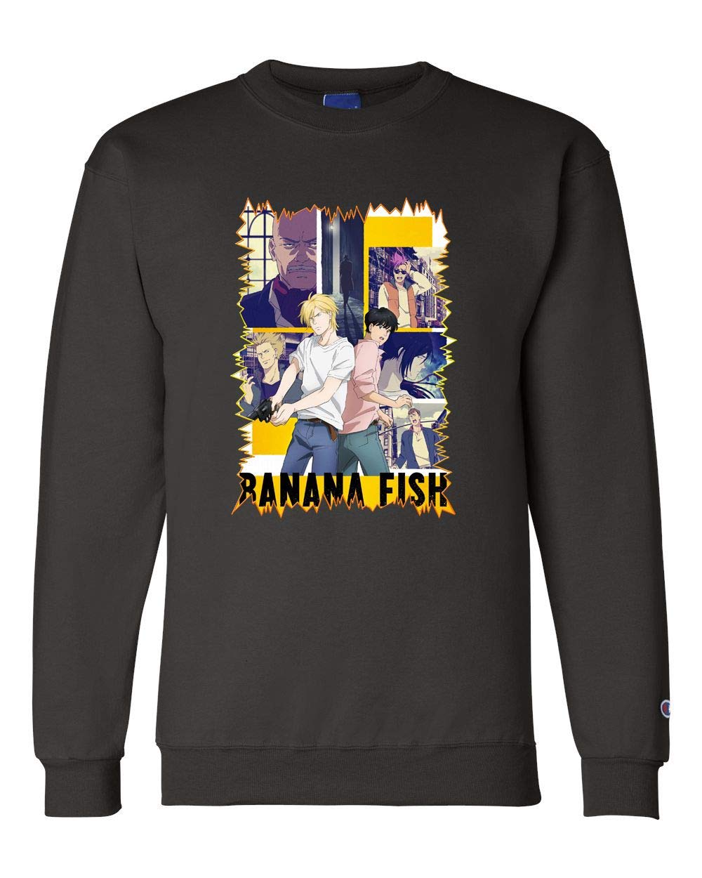 Banana Fish Anime Unisex Champion Crewneck Sweatshirt | Official Merchandise | Casual Wear & Cosplay Outfit for Anime Fans