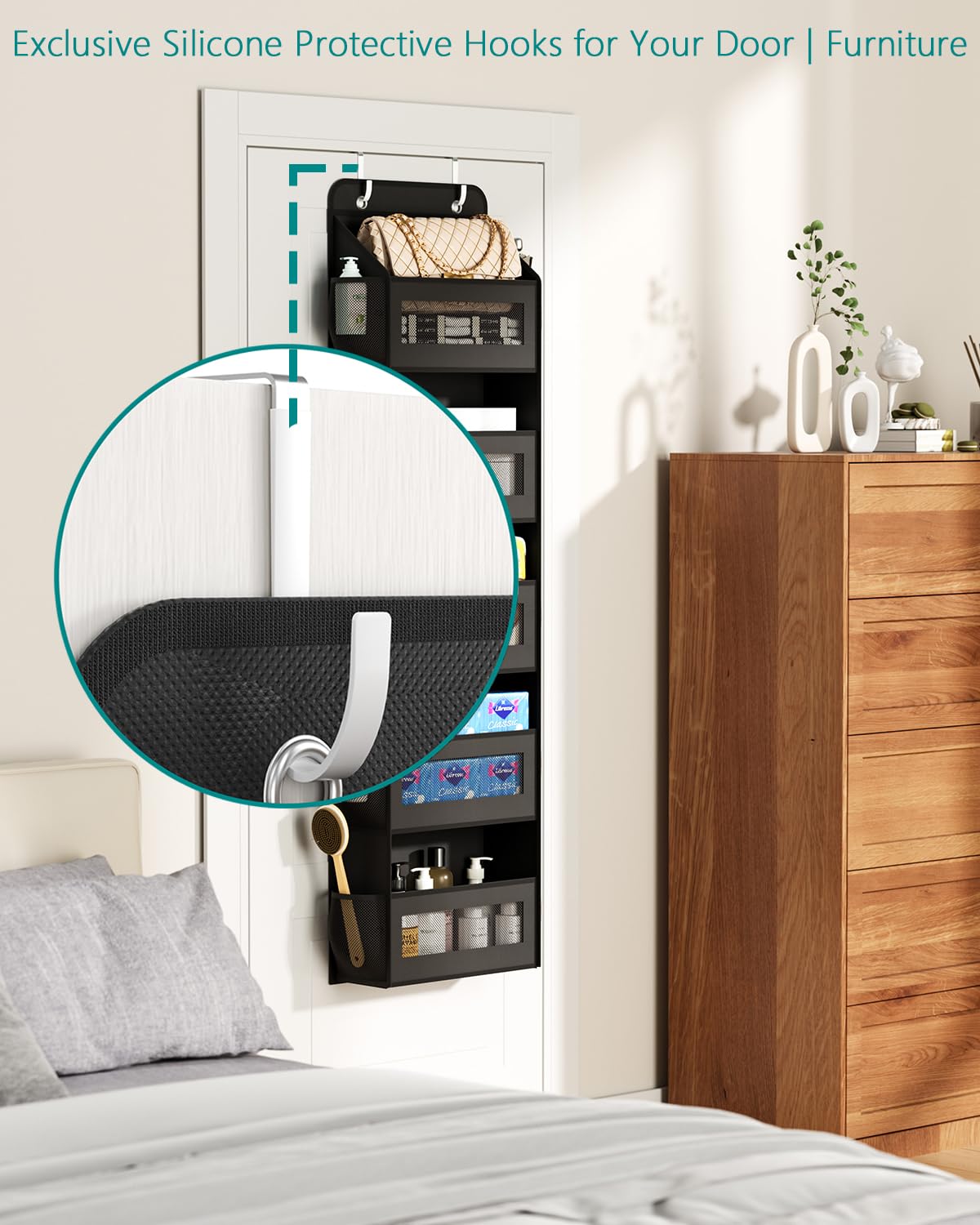15-Pocket Over the Door Organizer - Space-Saving Hanging Storage for Bathroom, Shoes, Kids Toys & Closet Organization | Perfect for Small Spaces & Home Organization