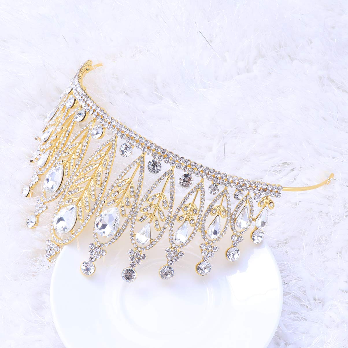 Elegant Minkissy Vintage Crystal Wedding Tiara - Baroque Bridal Crown for Women, Queen Princess Headpiece with Rhinestones, Gold & Silver Options | Perfect for Weddings, Prom, Birthday Parties & Special Events