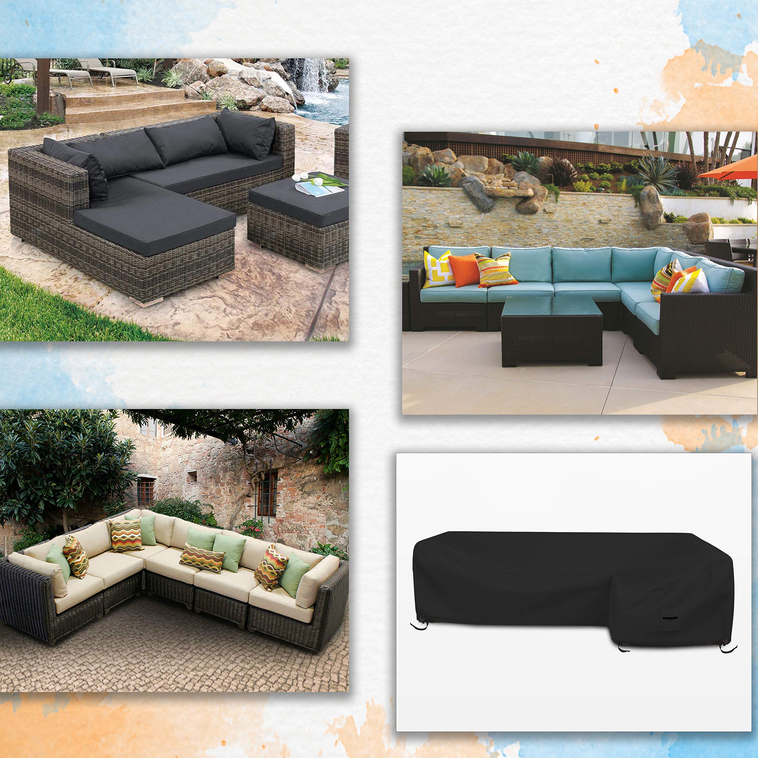 L-Shaped Sectional Sofa Cover - 90