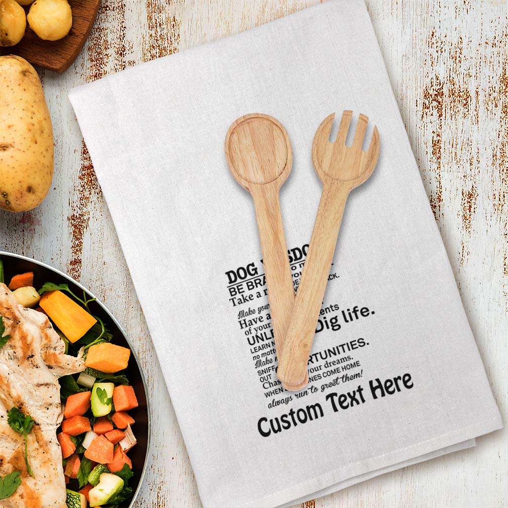 Custom Printed Kitchen Towels with Dog Wisdom Design - Pet Lover Dish Towels for Cleaning & Decor | Perfect for Kitchen, Gifts & Pet-Themed Home Decor