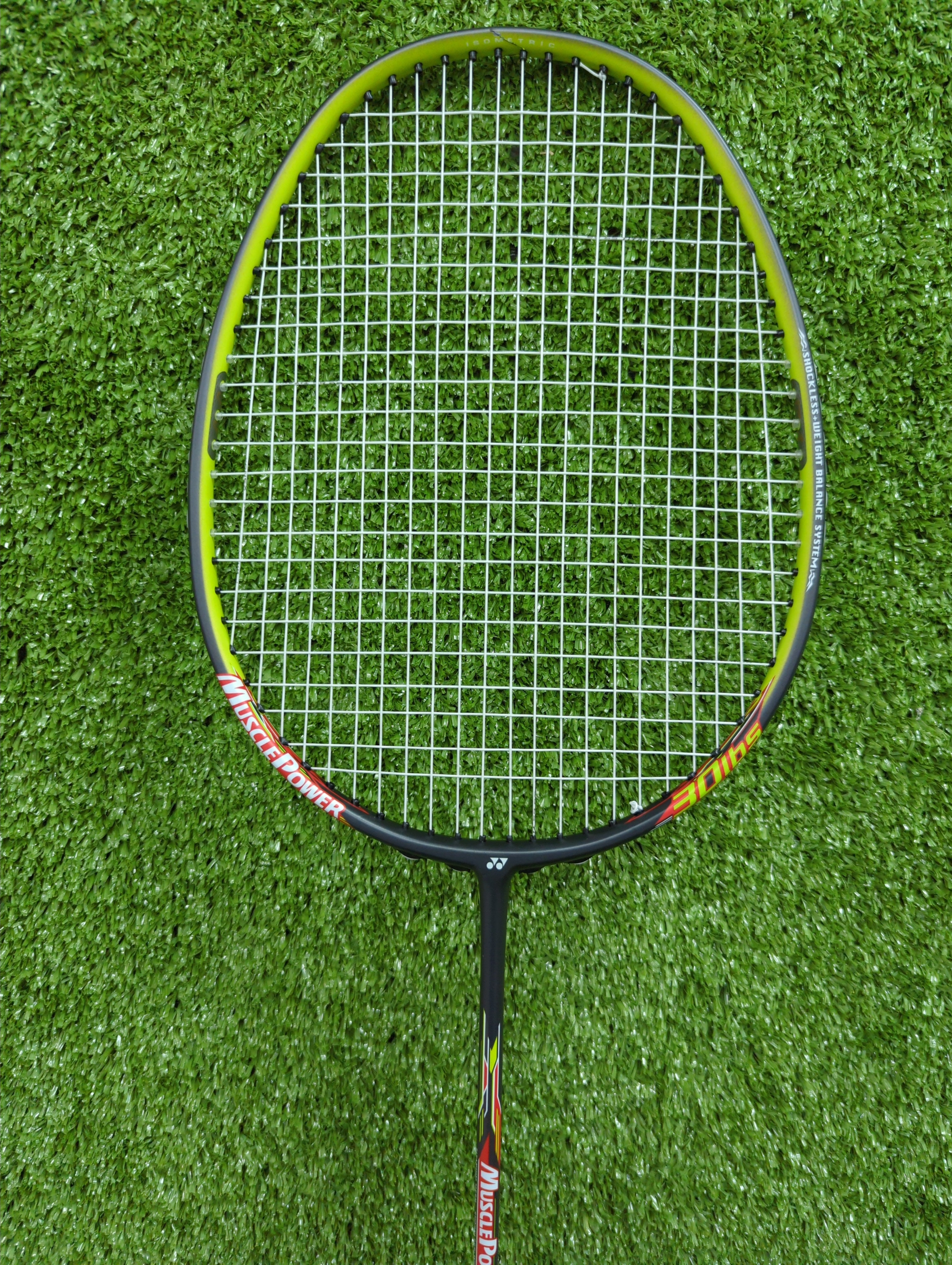 Yonex Muscle Power 55 Light Green Badminton Racket - Prestrung with High Tension, Made in Taiwan | Perfect for Beginners & Intermediate Players in Training & Competitive Matches