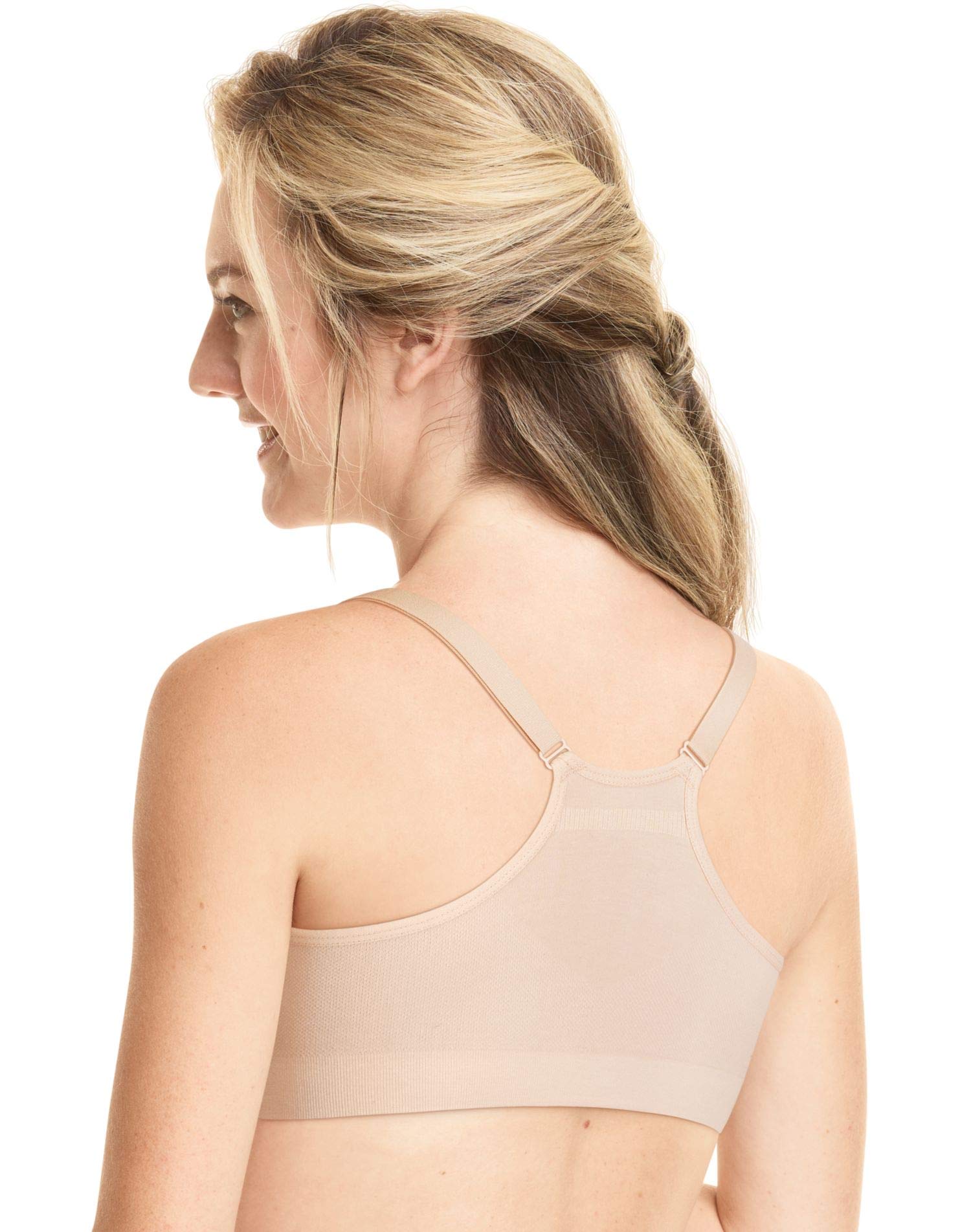 Playtex Women's Maternity & Nursing Seamless Racerback Crop Wirefree Bra - Comfortable Support for Pregnancy & Breastfeeding - Perfect for Everyday Wear, Yoga & Relaxation
