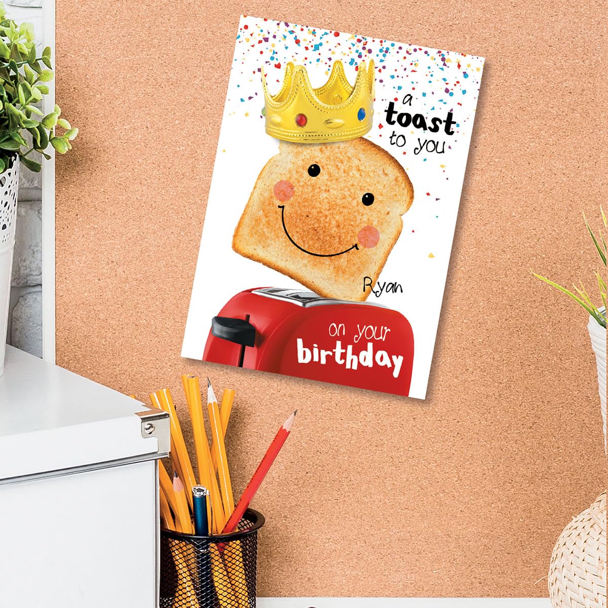 Personalized Birthday Card for Toasts - Custom Greeting Card for Birthday Wishes & Celebrations (Perfect for Parties, Anniversaries & Special Occasions)