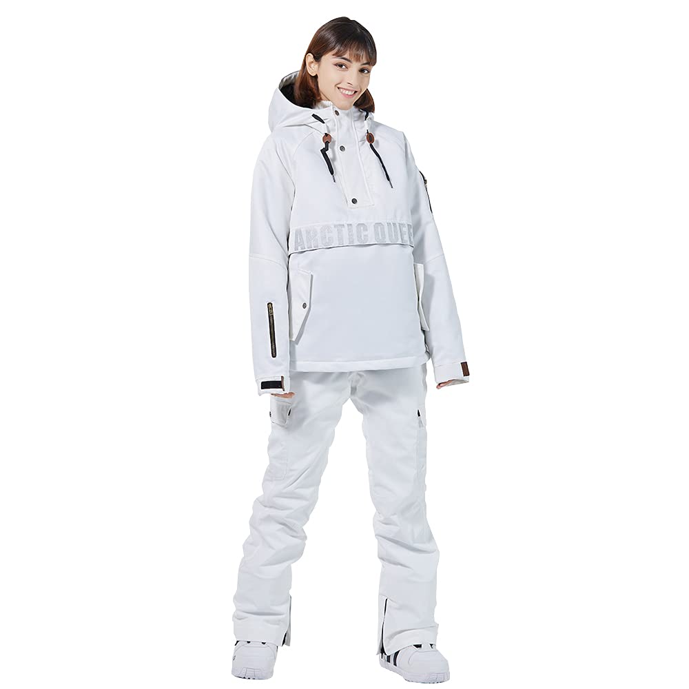 SNOWVERB Women's Insulated Waterproof Ski Jacket & Bib Pants Set - 2 Piece Snowboard Coat & Overalls for Winter Sports | Warm & Windproof Snow Suit for Skiing, Snowboarding & Cold Weather
