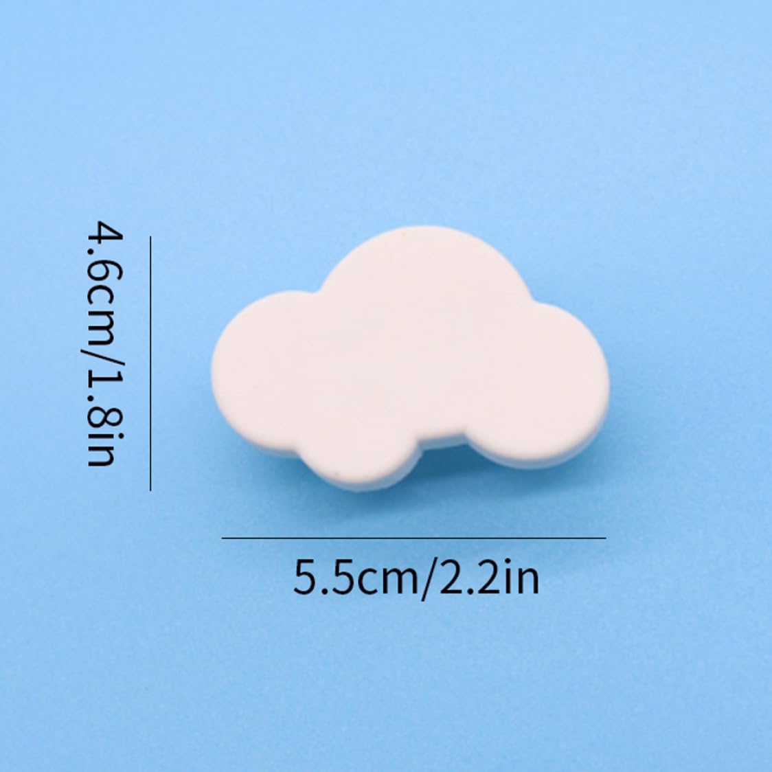 10PCS Kids Cartoon Cloud-Shaped Plastic Drawer Handles with Screws - White Furniture Knobs for Bedroom, Living Room & Kitchen | Durable & Child-Safe Cabinet Pulls for Nursery, Playroom & Kids' Furniture