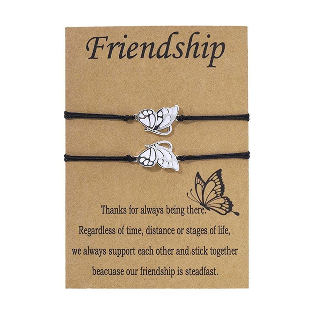 Best Friendship Bracelets for Women - Matching Butterfly BFF Jewelry Set for Sisters, Best Friends & Couples | Perfect Birthday Gift for Her | Ideal for Anniversaries, Valentine's Day & Special Occasions