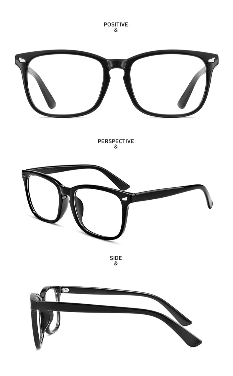 Square TR90 Lightweight Unbreakable Eyeglasses Frames - Durable & Comfortable for Reading, Driving & Outdoor Activities