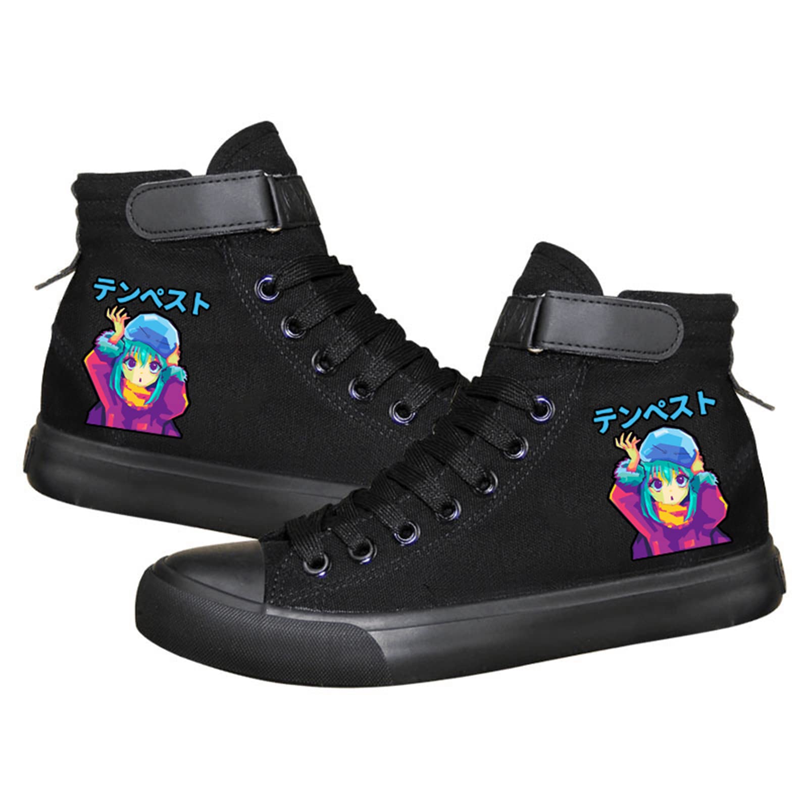 KPOP Anime Shoes - That Time I Got Reincarnated as a Slime Printed Unisex High-Top Canvas Sneakers for Casual Wear & Cosplay | Perfect for Anime Conventions, Street Fashion & Daily Outfits