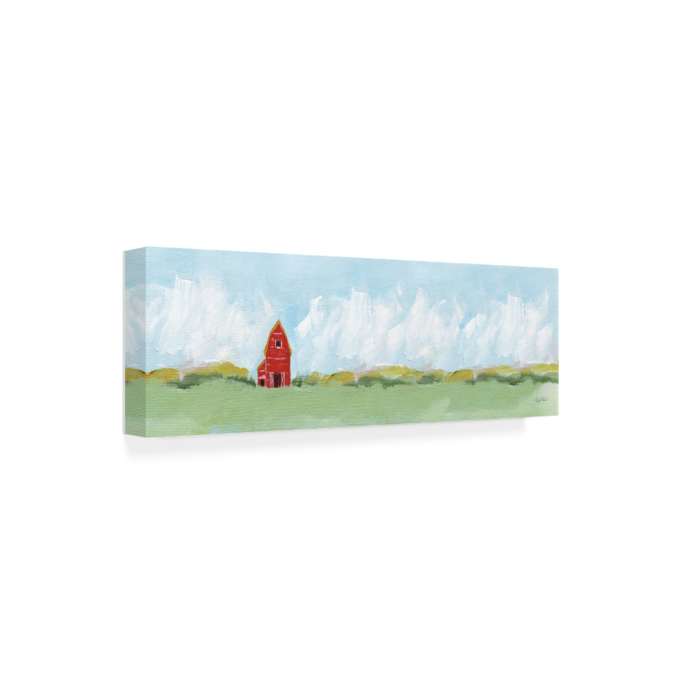Farida Zaman 'Country Feel Landscape' Canvas Wall Art Print - Rustic Farmhouse Decor for Living Room, Bedroom & Office
