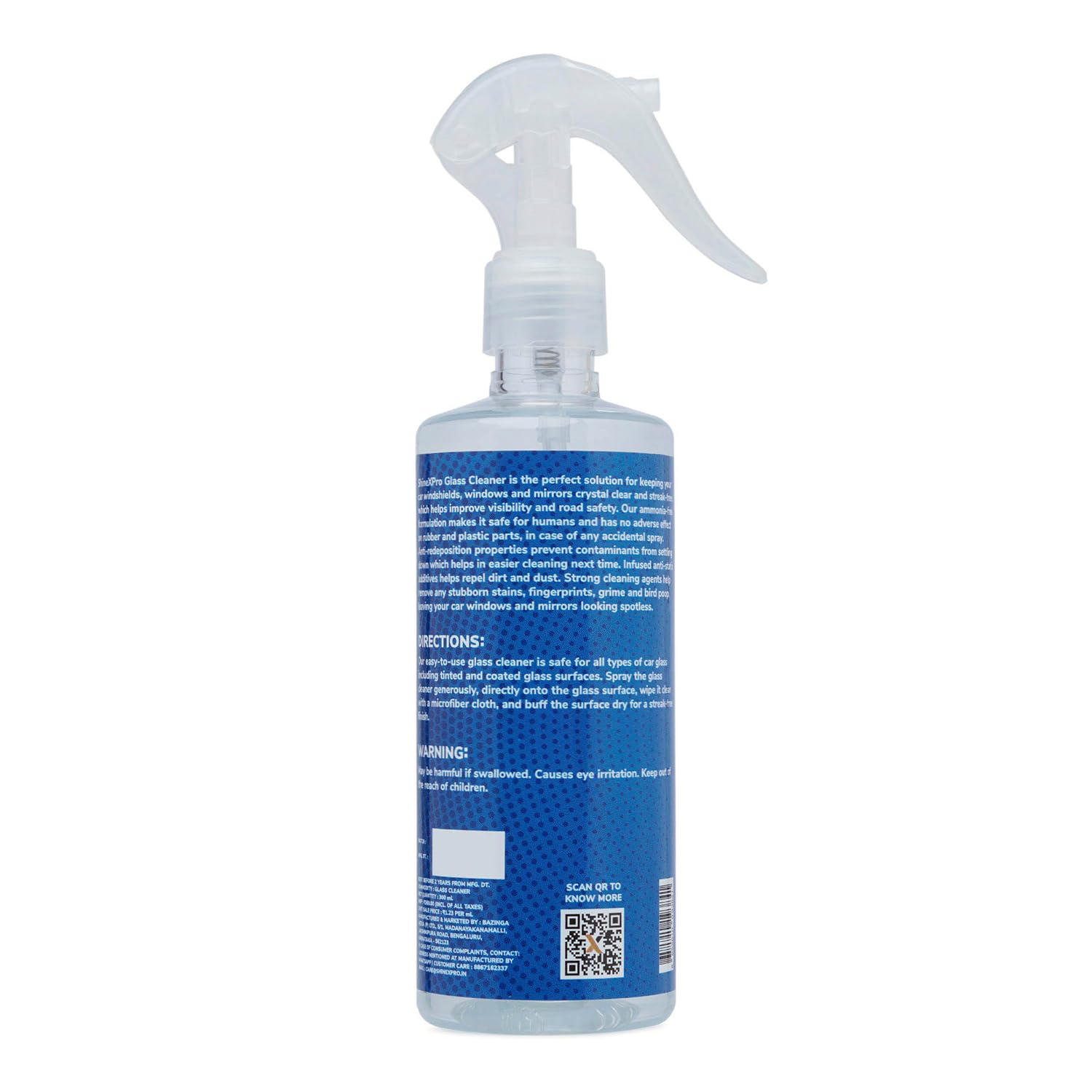 ShineXPro Car Glass Cleaner - Streak-Free Windshield Cleaner with Anti-Static Dust Repellent | Ammonia-Free Formula & Powerful Cleaning Agents | Safe for Tinted & Coated Glass | Perfect for Cars, Trucks, RVs & Motorcycles