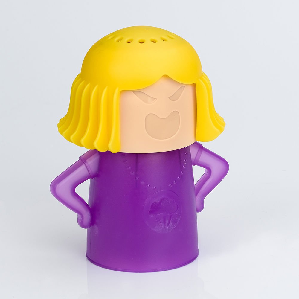 Angry Mama Microwave Cleaner - Purple Base | Easy Steam Cleaning for Stains & Odors | Perfect for Kitchens, Dorms & Offices