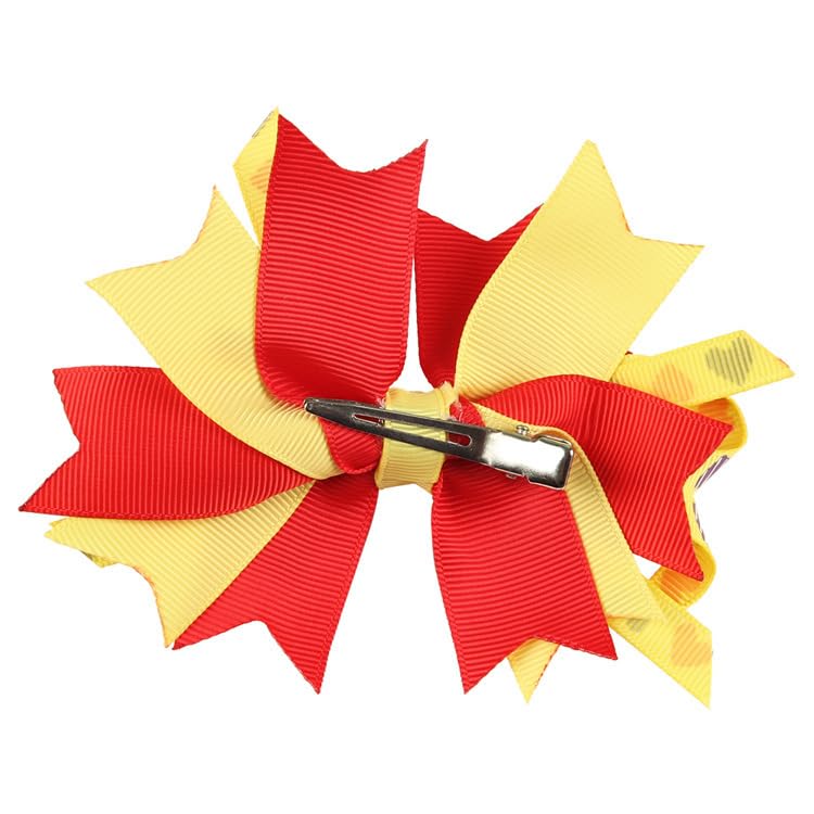 JIAHANG Christmas Hair Bow Clips for Girls - 4PCS Polka Dot Alligator Clips for Baby, Toddler & School Girls - Festive Party Hair Accessories for Holidays, Christmas, School Events & Birthday Celebrations
