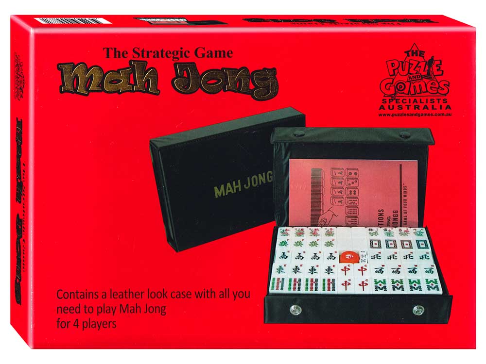 Premium Mahjong Set with Durable Vinyl Case - Large Tabletop Tile Game for Family Gatherings & Game Nights