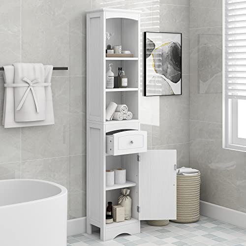 White(1door Shelves Drawers)
