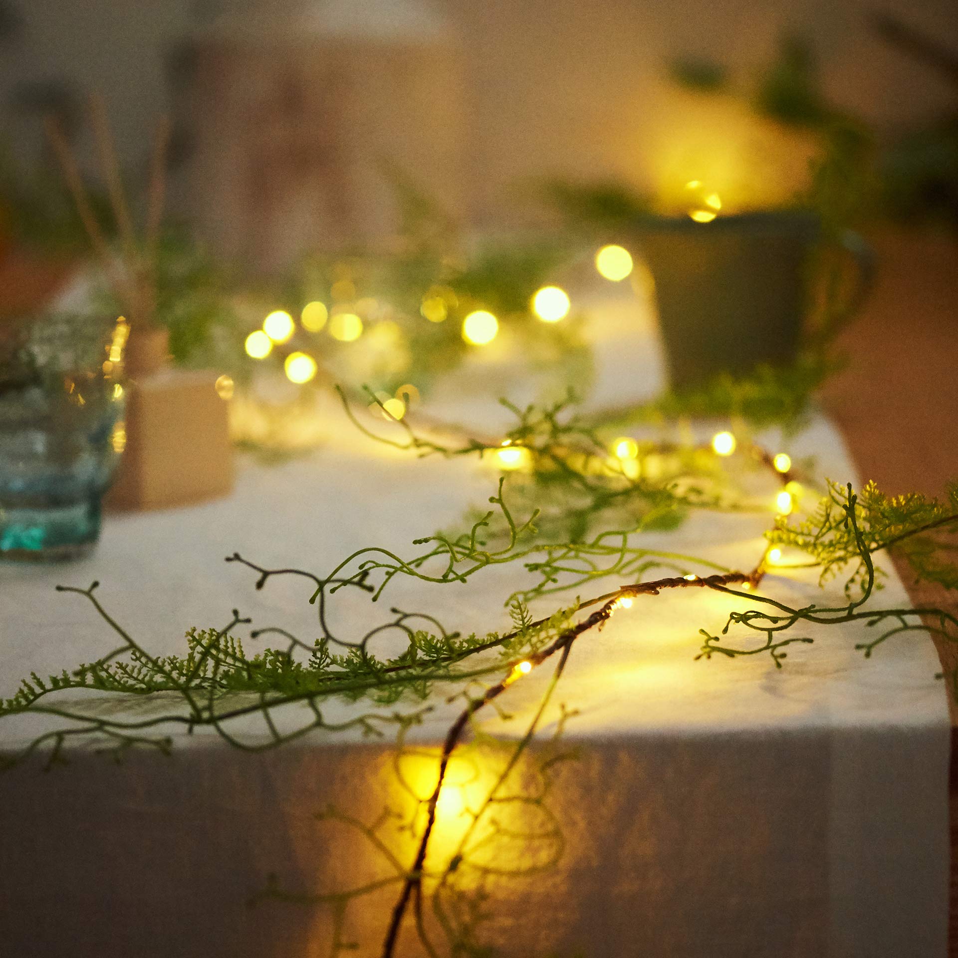 St. Patrick's Day Decorations - Battery Operated Green Fern Garland with LED Lights for Bedroom, Party & Home Decor | Perfect for Saint Patrick's Day Celebrations, Irish Themed Events & Festive Home Lighting