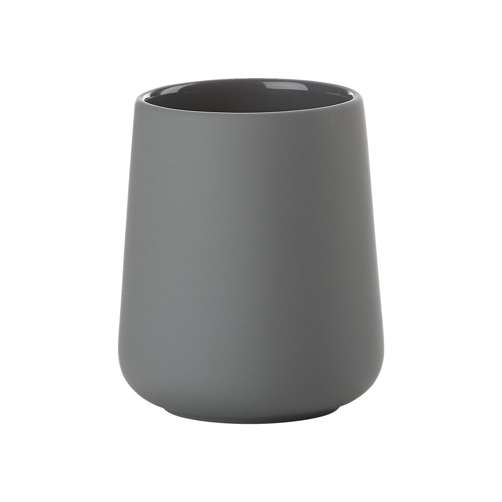 ZONE DENMARK Nova One Tumbler and Toothbrush Holder - Modern Bathroom Organizer, Perfect Grey | Ideal for Countertop Storage in Bathroom, Kitchen, or Office
