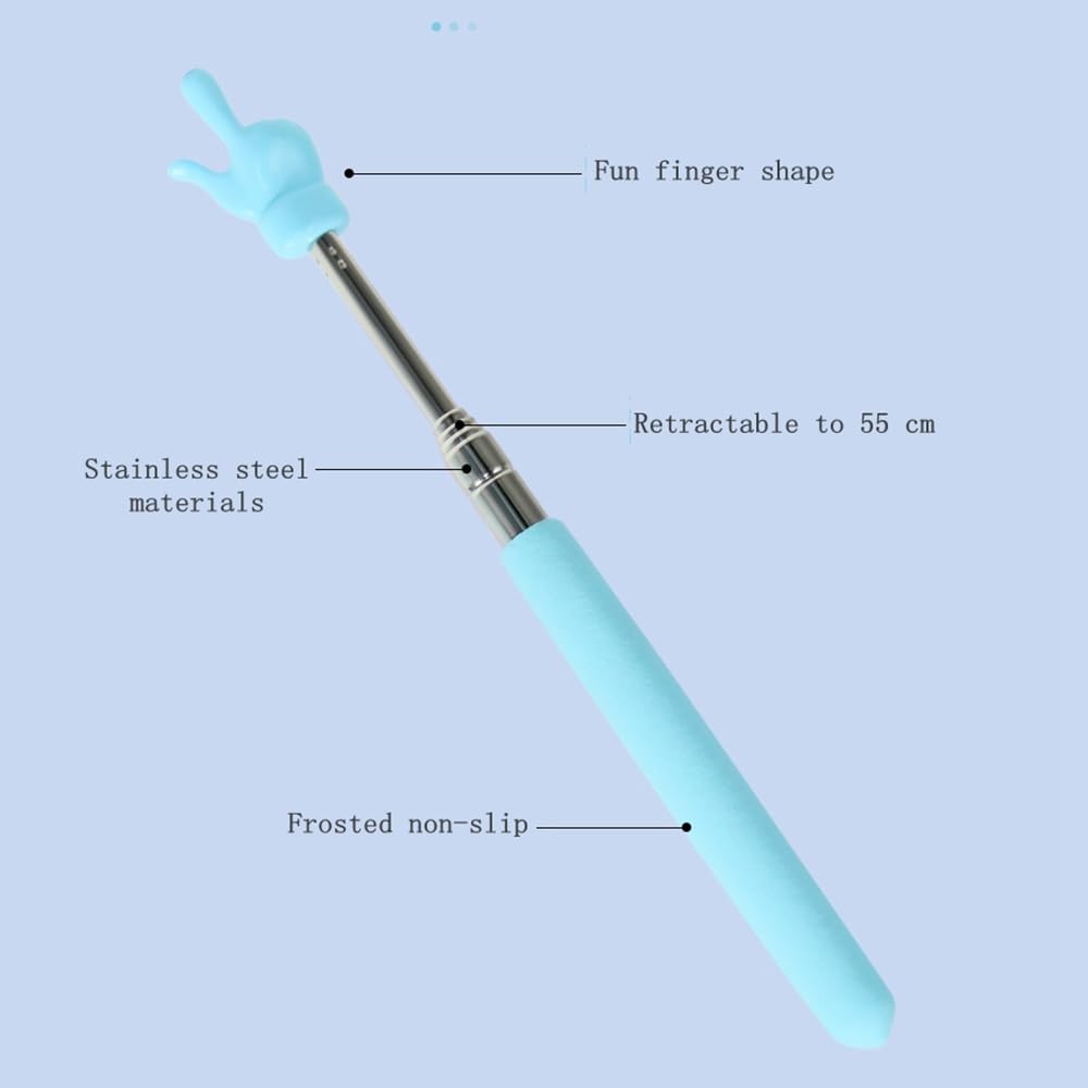 Retractable Teacher Pointer Stick for Classroom - Blue (1 PCS) - Perfect for Elementary & Kindergarten Teaching