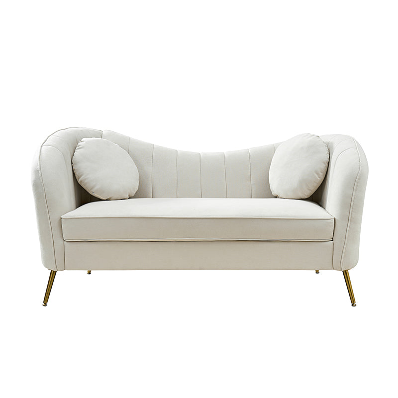 Emilio Contemporary Tufted Back Loveseat - Elegant & Comfortable Small Sofa for Living Room, Bedroom or Office - Perfect for Relaxing & Entertaining Guests