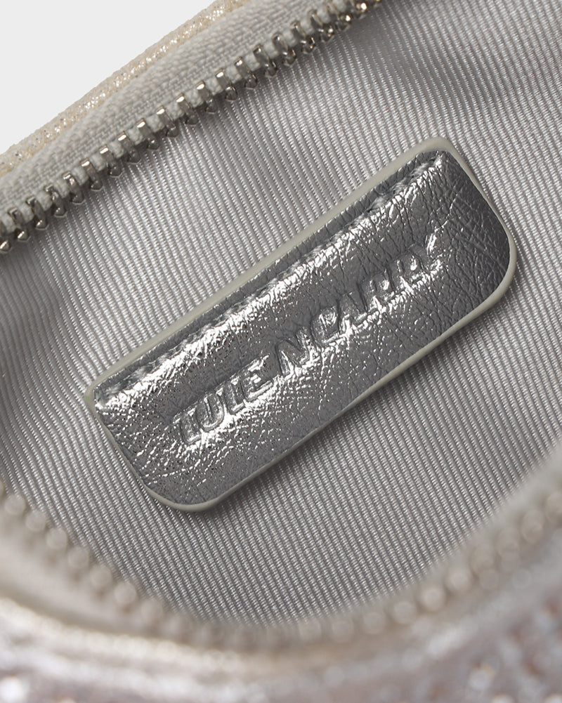 Stylish Silver Glam Crescent Purse for Women - Perfect for Evening Parties, Date Nights & Special Occasions
