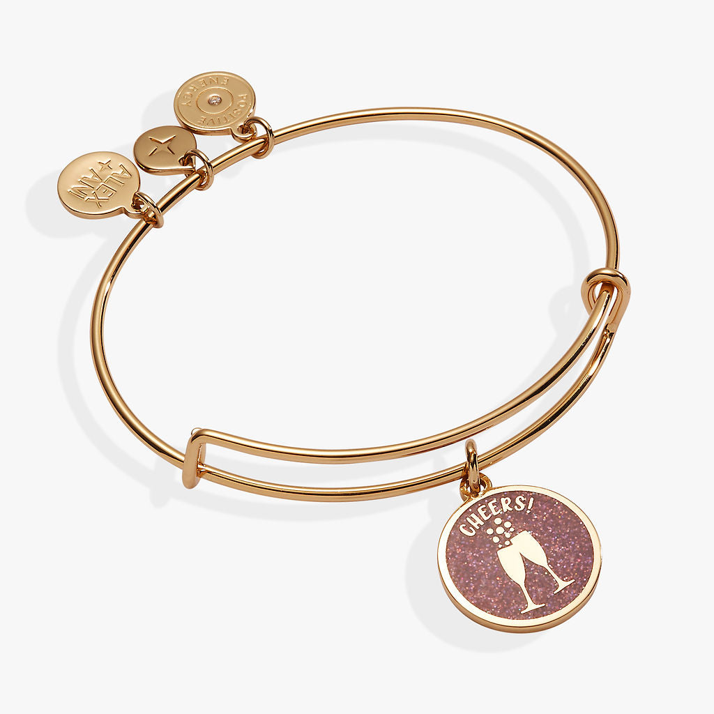 Happy New Year Cheers Bangle - Stylish Party Bracelet for New Year's Eve Celebrations, Christmas Gifts & Festive Occasions