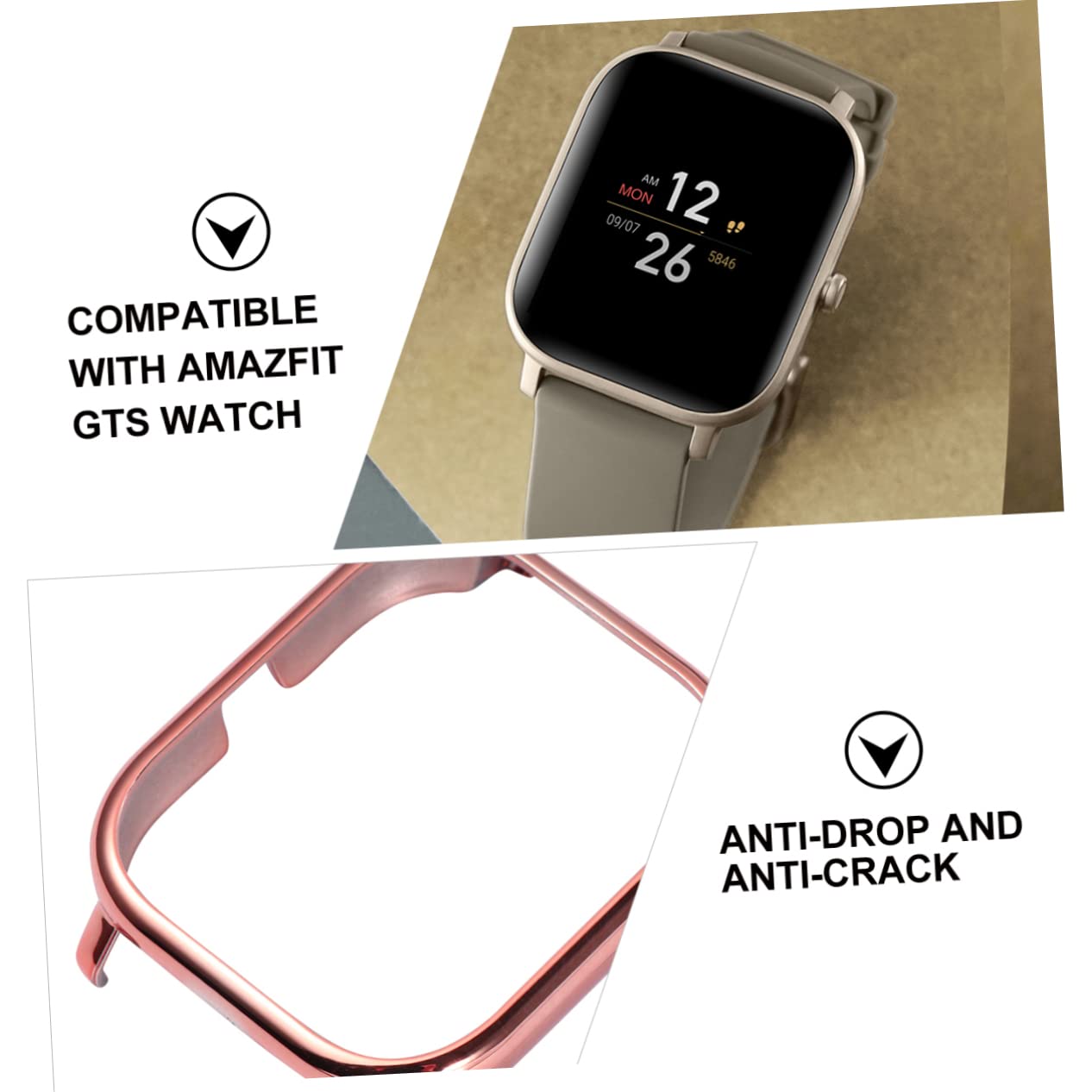 Hemobllo Tempered Glass Screen Protector & PC Bumper Case for Smartwatch - Durable Scratch-Resistant Cover for Exercise, Fashion, and Daily Use