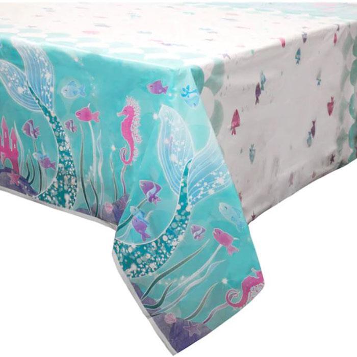 Mermaid Print Decorative Table Cover - Waterproof & Stain-Resistant for Dining, Kitchen, and Party Decor | Perfect for Home, Wedding, and Holiday Celebrations