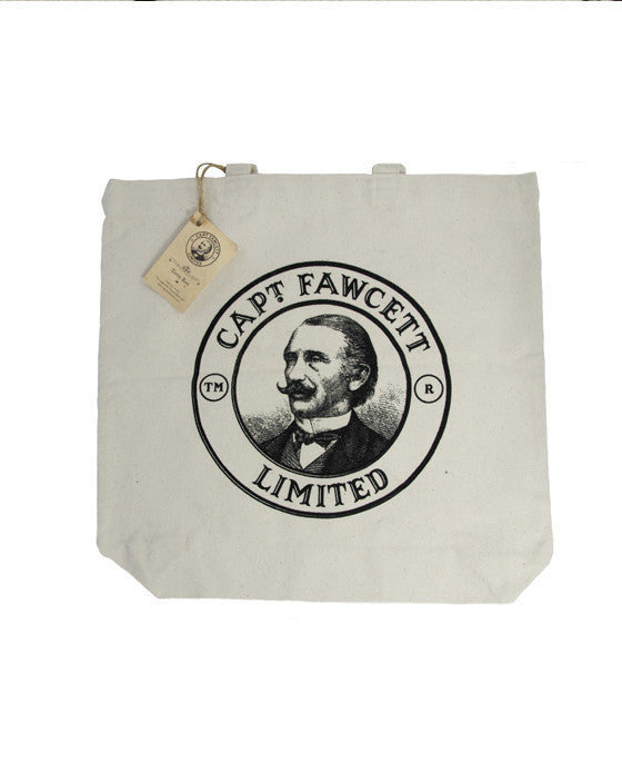 Captain Fawcett's Premium Canvas Tote Bag - Durable & Stylish Carryall for Shopping, Beach & Everyday Use