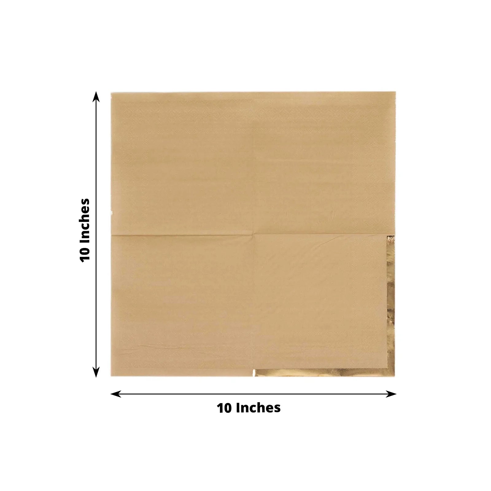 50 Soft 2-Ply Disposable Dinner Cocktail Napkins with Gold Foil Edge - Elegant Party Tableware for Weddings, Events & Home Entertaining