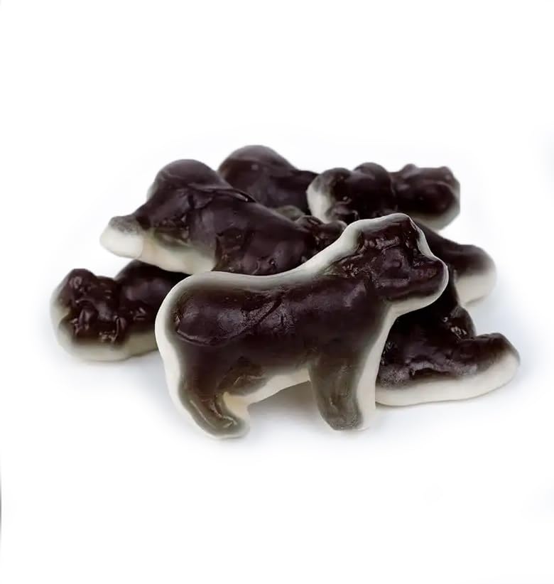 SweetGourmet Black and White Gummy Cows Bulk Candy - 1 Pound Bag | Delicious Soft Chewy Cow-Shaped Gummies | Perfect for Birthday Parties, Halloween Treats & Movie Night Snacks